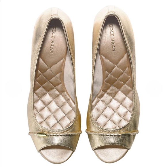 Cole Haan Shoes Cole Haan Gold Wedges Poshmark